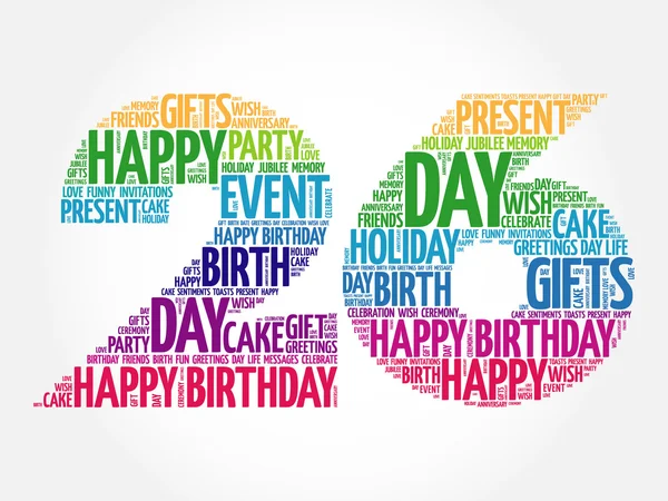 Happy 26th birthday word cloud Stock Vector Image by ©dizanna #125727140 Happy 26th birthday word cloud Stock Vector Image by ©dizanna #125727140