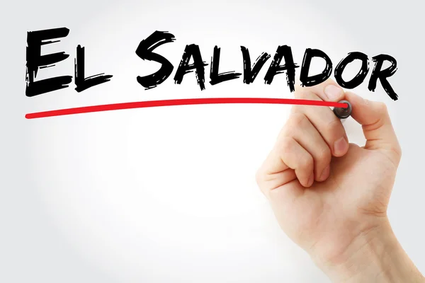Ecriture El Salvador avec marqueur — Photo