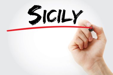 Sicilya marker ile yazma el