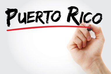 El Puerto Rico marker ile yazma