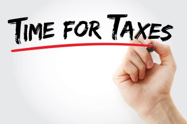 El zaman vergiler için marker ile yazma