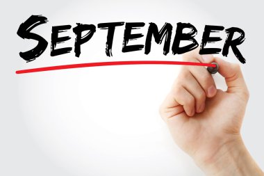 Eylül marker ile yazma el