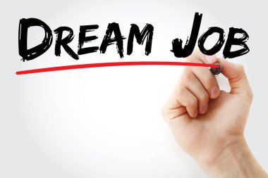 Hayalimdeki iş marker ile yazma el