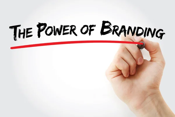 Hand writing The Power of Branding — Stock Photo, Image