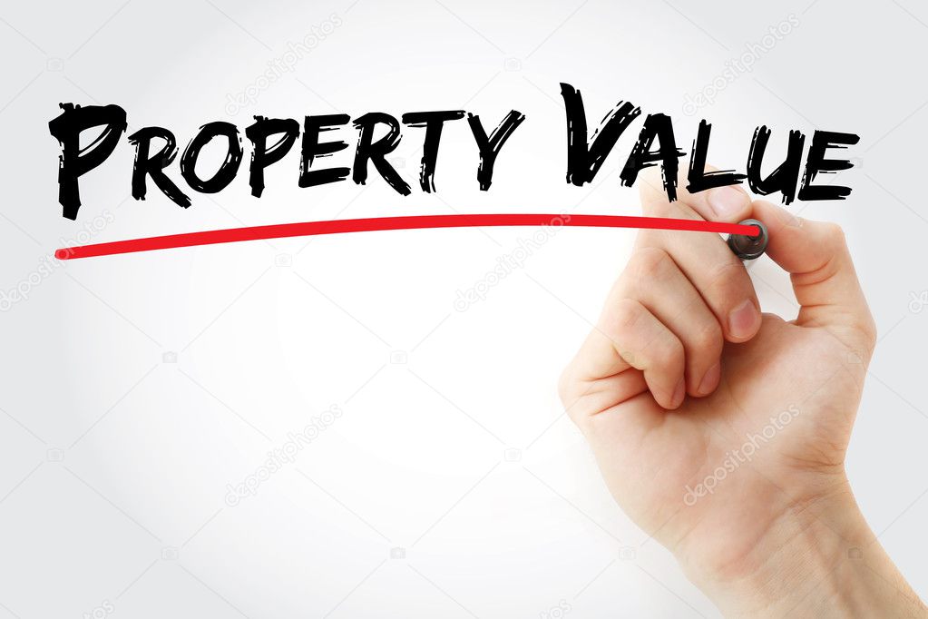 Hand writing Property Value with marker