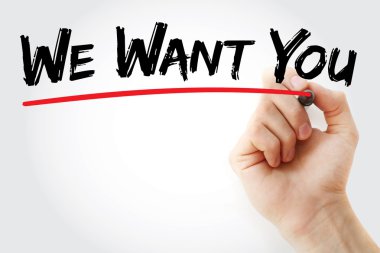 Biz Want You marker ile yazma el
