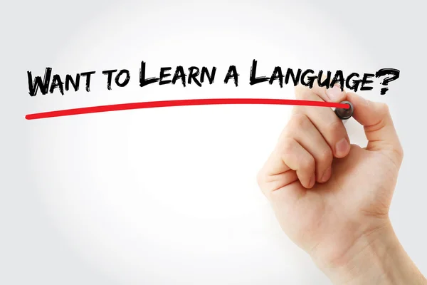 Hand schrijven willen leren van een taal? — Stockfoto