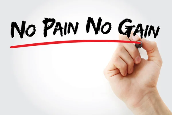 Hand writing No Pain No Gain with marker — Stock Photo, Image