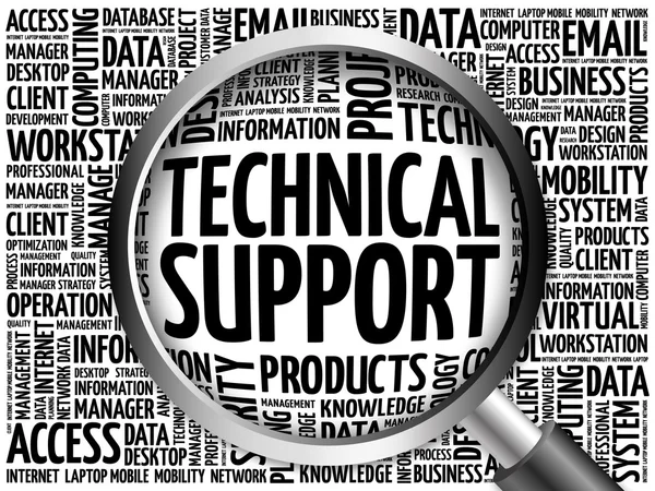 Teknisk support word cloud — Stockfoto