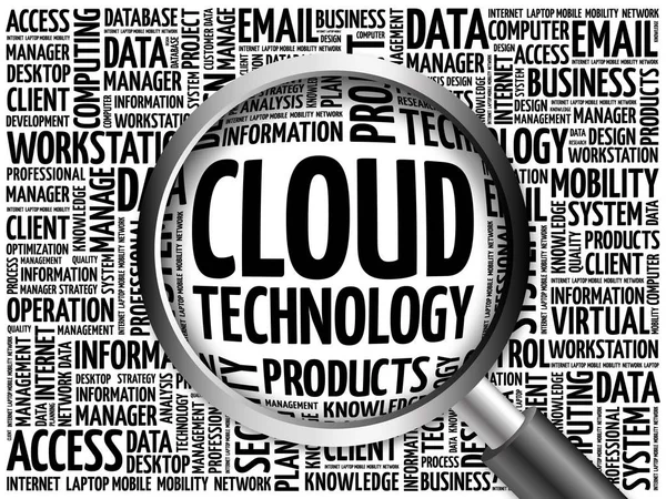Nube Tecnología palabra nube — Foto de Stock