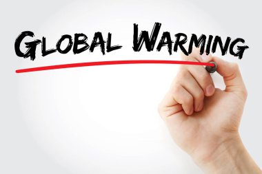 Küresel ısınma marker ile yazma el
