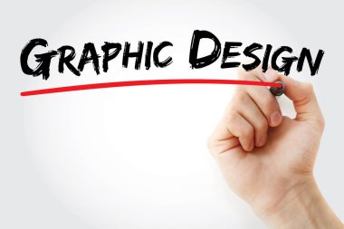 Grafik tasarım marker ile yazma el