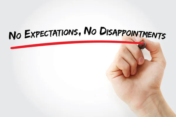 Inga förväntningar, inga besvikelser — Stockfoto