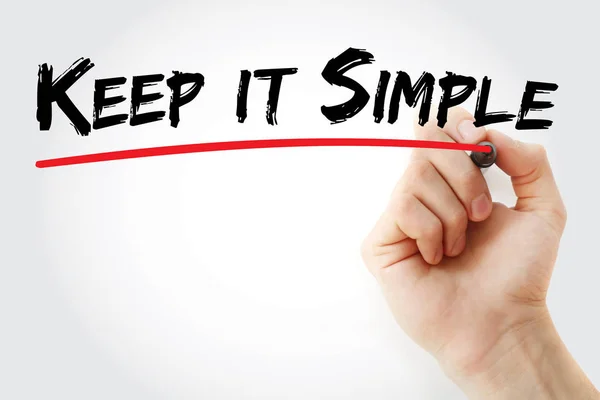 Scrittura a mano Keep It Simple con pennarello — Foto Stock