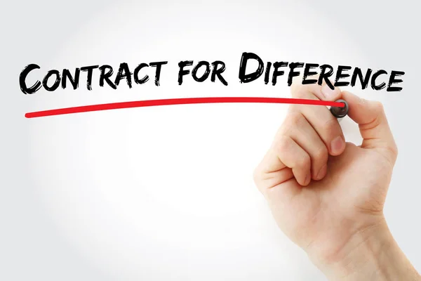 Pisma Contract for Difference — Zdjęcie stockowe