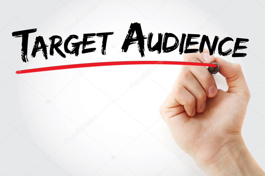 Hand writing Target Audience with marker