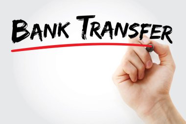 Banka transferi marker ile yazma el