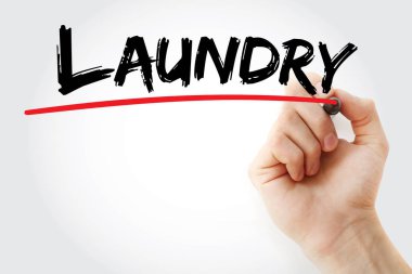 Çamaşırhane marker ile yazma el