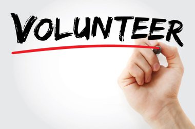 Gönüllü marker ile yazma el