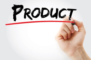 El ürün marker ile yazma