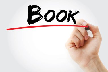 El kitap marker ile yazma