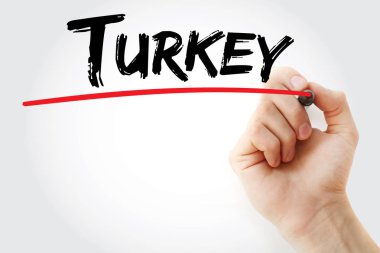 El Türkiye marker ile yazma