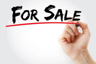 El Satılık marker ile yazma