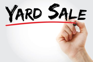 Bahçe satışı marker ile yazma el