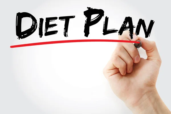 Hand writing Diet Plan with marker — Stock Photo, Image