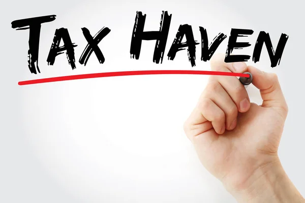 Escritura a mano Tax Haven con marcador —  Fotos de Stock