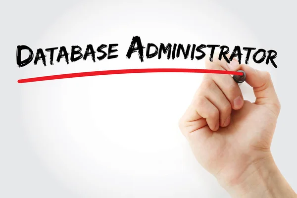 Kézi írás Database Administrator — Stock Fotó