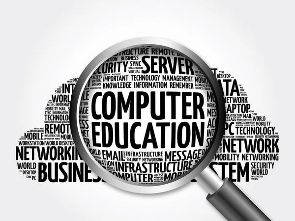 Computadora Educación palabra nube — Foto de Stock