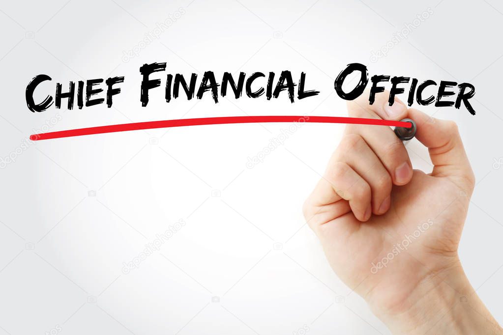 Hand writing Chief Financial Officer
