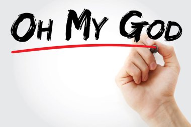 Oh My God marker ile yazma el