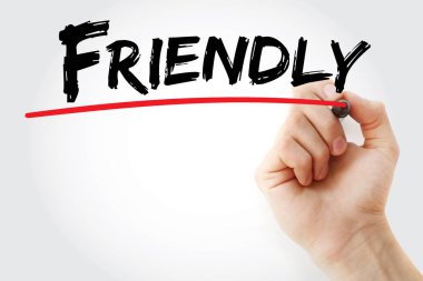 El dostu marker ile yazma