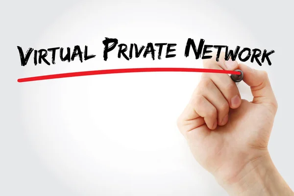 Håndskrift virtuelt privat netværk - Stock-foto