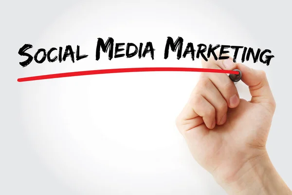 Escritura a mano Social Media Marketing —  Fotos de Stock