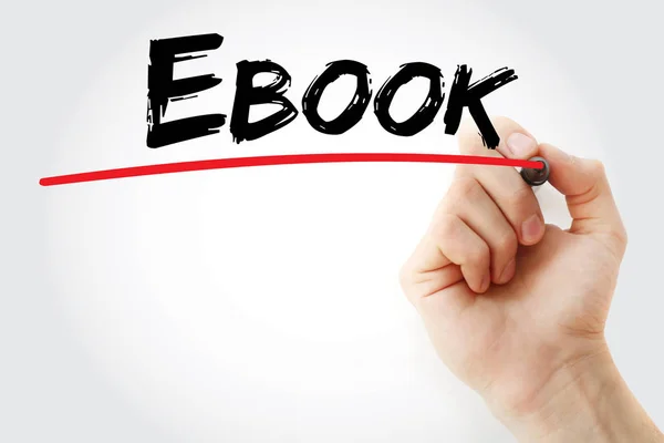Hand writing Ebook with marker — Stock Photo, Image