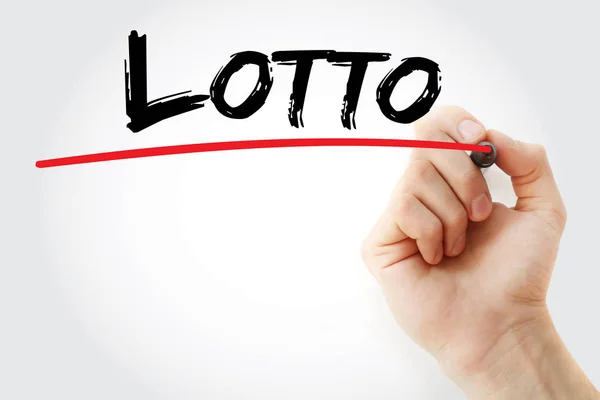 Escritura a mano Lotto con marcador — Foto de Stock