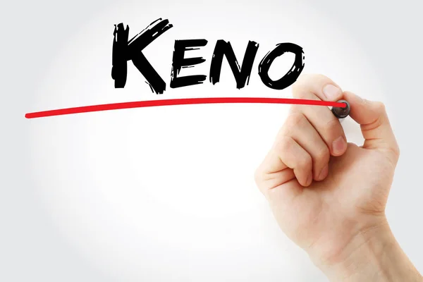 Ecriture Keno avec marqueur — Photo