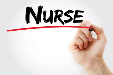 Hemşire marker ile yazma el