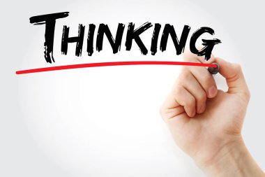 El düşünme marker ile yazma