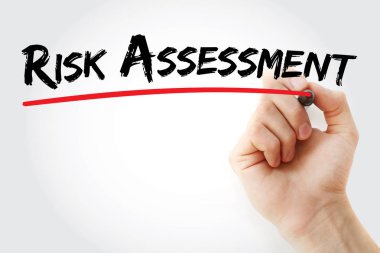 Risk değerlendirmesi marker ile yazma el