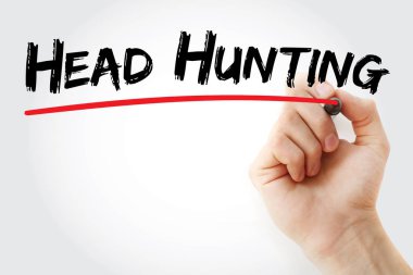 Baş yazma el işareti ile avcılık