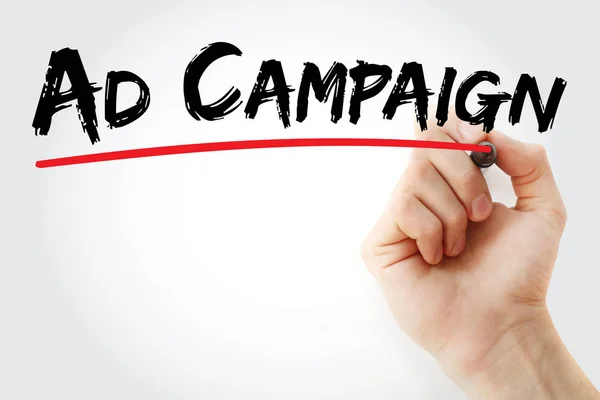 Écrire à la main Campagne publicitaire avec marqueur — Photo