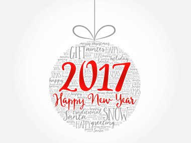 Mutlu yeni yıl 2017, Noel top kelime bulutu