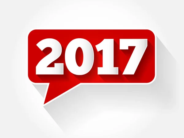 Año Nuevo 2017 mensaje burbuja — Vector de stock