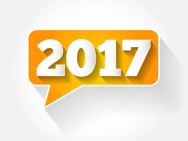 Año Nuevo 2017 mensaje burbuja — Vector de stock