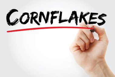 Mısır gevreği marker ile yazma el