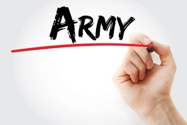 Ordu marker ile yazma el